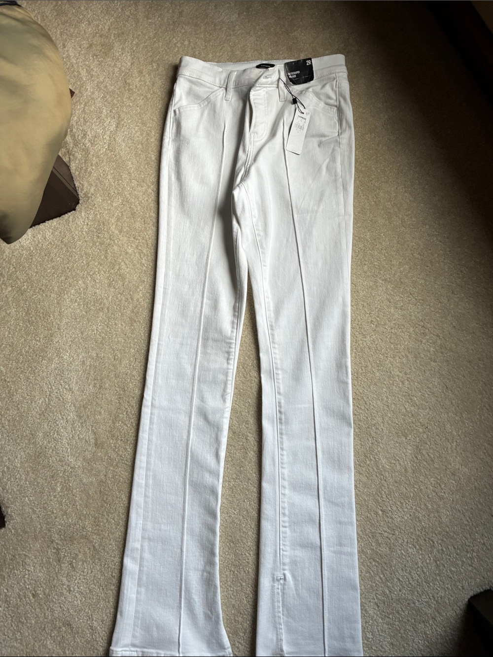 Express women White Slim Straight Jeans